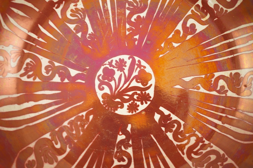 William De Morgan (1839-1917): A ruby lustre dish